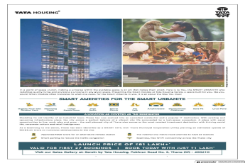 Book home with launch price of Rs 81 Lakhs at Tata Serein in Thane West, Mumbai